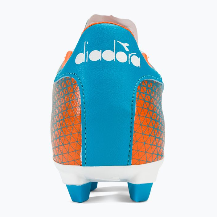 Чоловічі футбольні бутси Diadora Brasil Elite Veloce GR LPU сині флуоресцентні / білі / помаранчеві 6