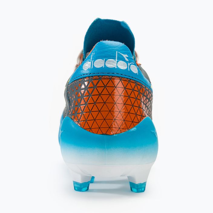 Чоловічі футбольні бутси Diadora Brasil Elite Veloce GR ITA LPX сині флуоресцентні / білі / помаранчеві 6