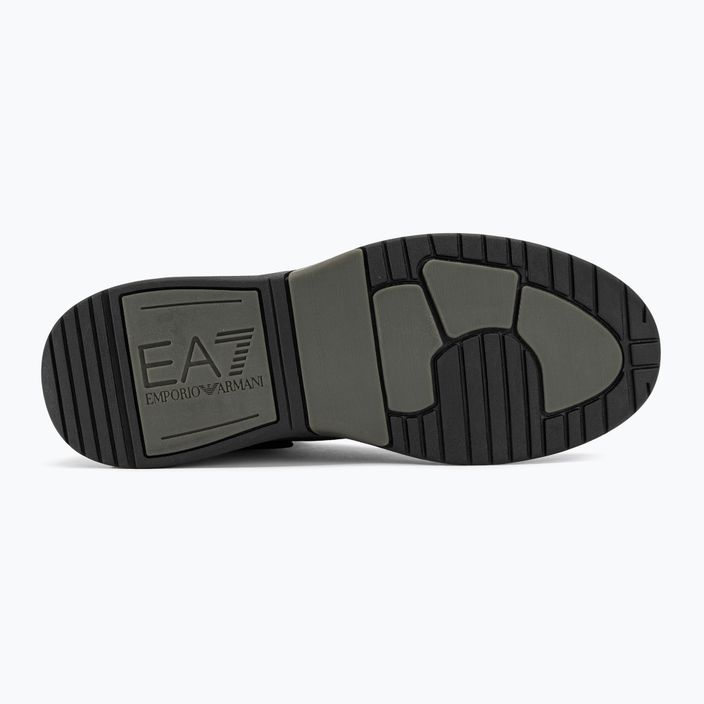 EA7 Emporio Armani Basket Mid потрійні чорні/золоті туфлі 4