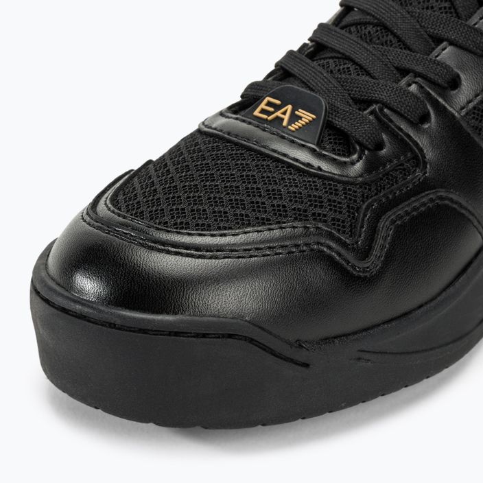 EA7 Emporio Armani Basket Mid потрійні чорні/золоті туфлі 7