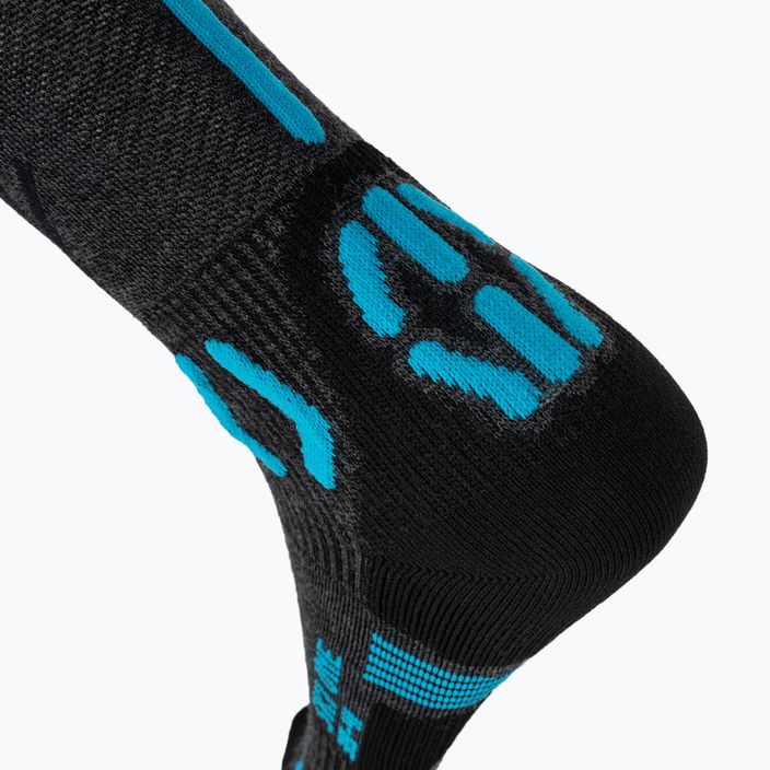Шкарпетки гірськолижні чоловічі UYN Ski One Merino anthracite/turquoise 5
