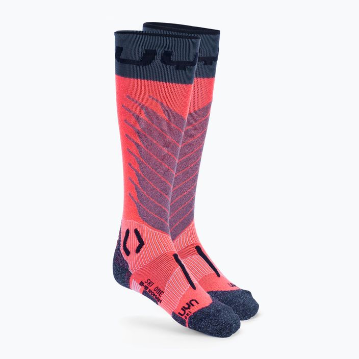 Шкарпетки гірськолижні жіночі UYN Ski One Merino pink/black