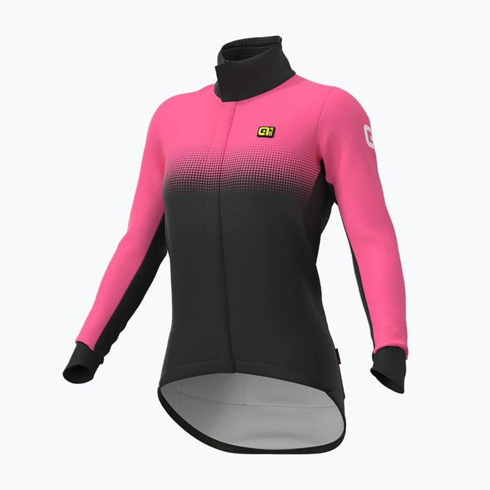 Куртка велосипедна жіноча Alé Gradient rosa fl nero/fl.pink black 6