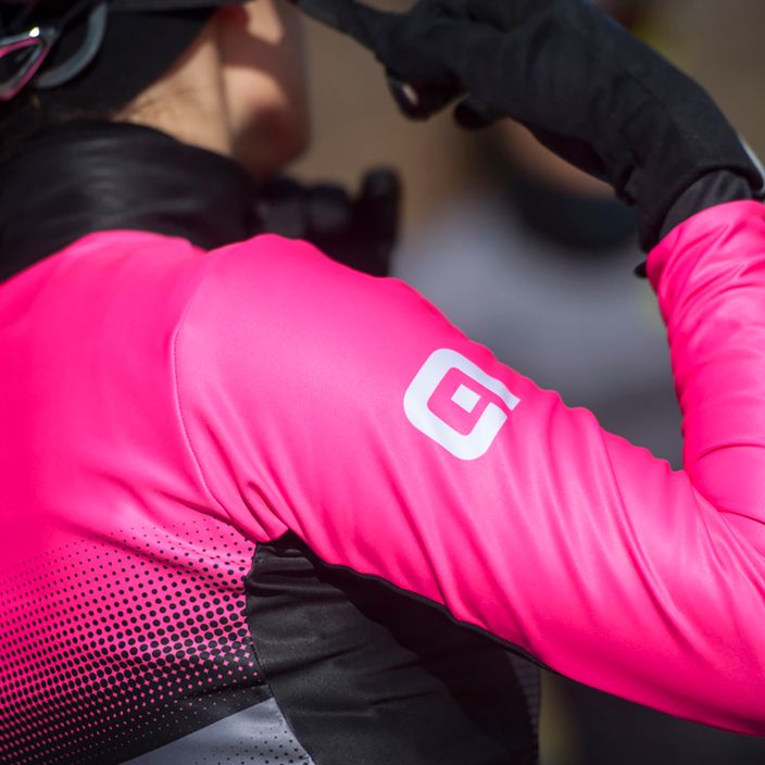 Куртка велосипедна жіноча Alé Gradient rosa fl nero/fl.pink black 9