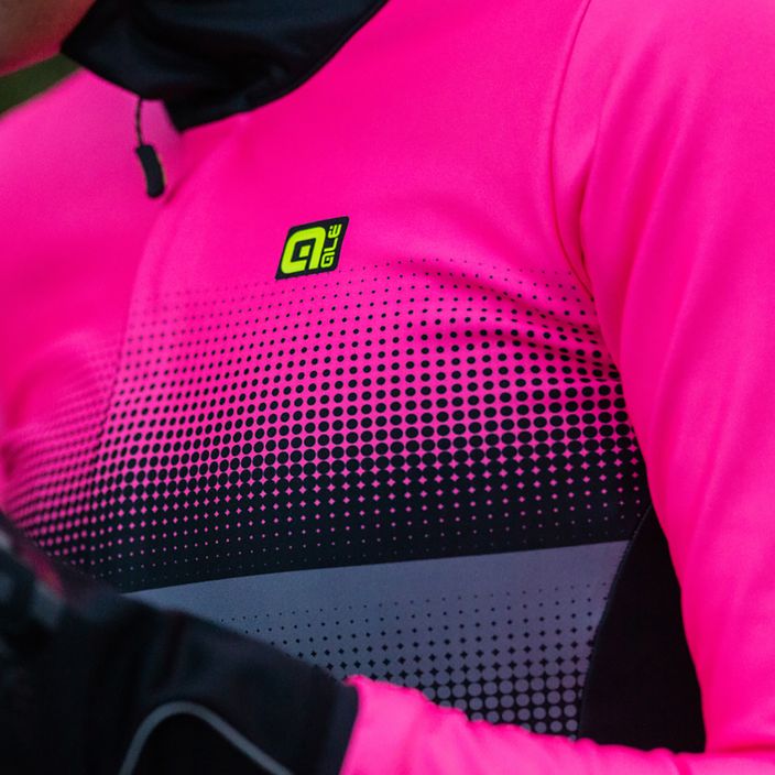 Куртка велосипедна жіноча Alé Gradient rosa fl nero/fl.pink black 10