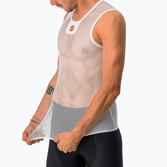 Чоловіча велосипедна майка Castelli Core Mesh 3 без рукавів біла 4