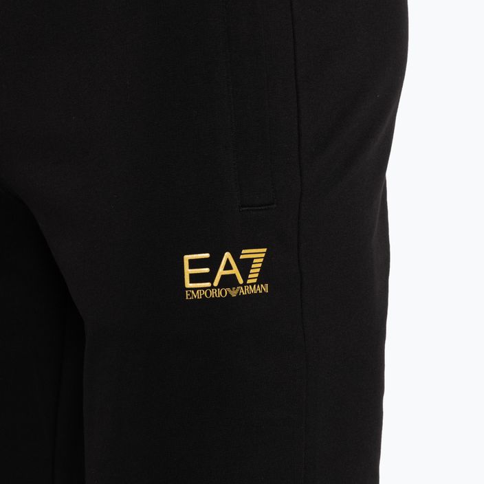 Чоловічий спортивний костюм EA7 Emporio Armani Train Core ID Hoodie Coft чорний/золотий з логотипом 8