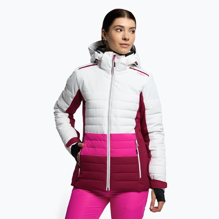Куртка лижна жіноча CMP рожево-біла 31W0226/A001