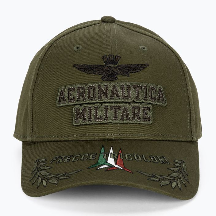 Чоловіча бейсболка Aeronautica Militare з рельєфною вишивкою військова зелена 2