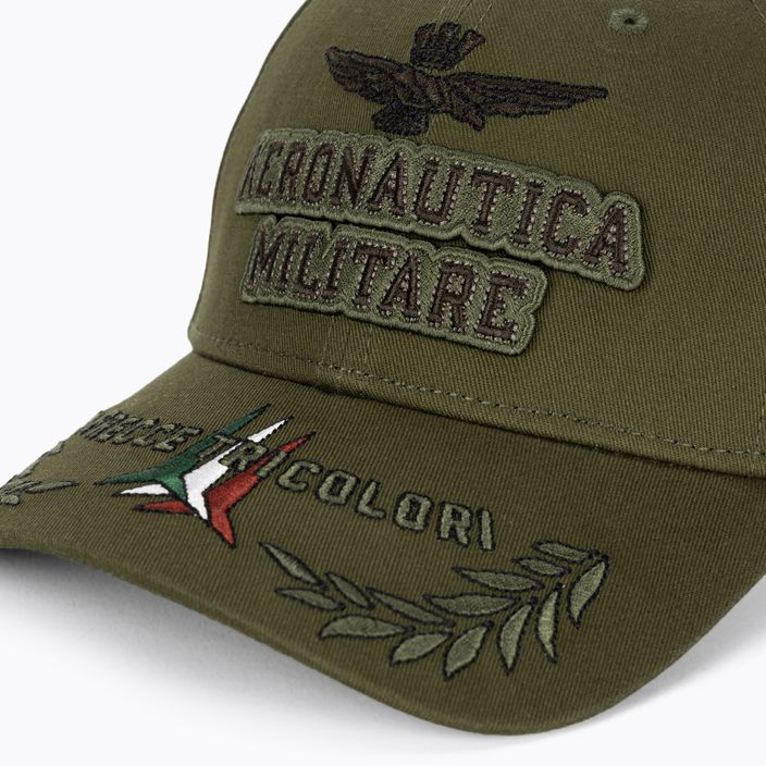 Чоловіча бейсболка Aeronautica Militare з рельєфною вишивкою військова зелена 3
