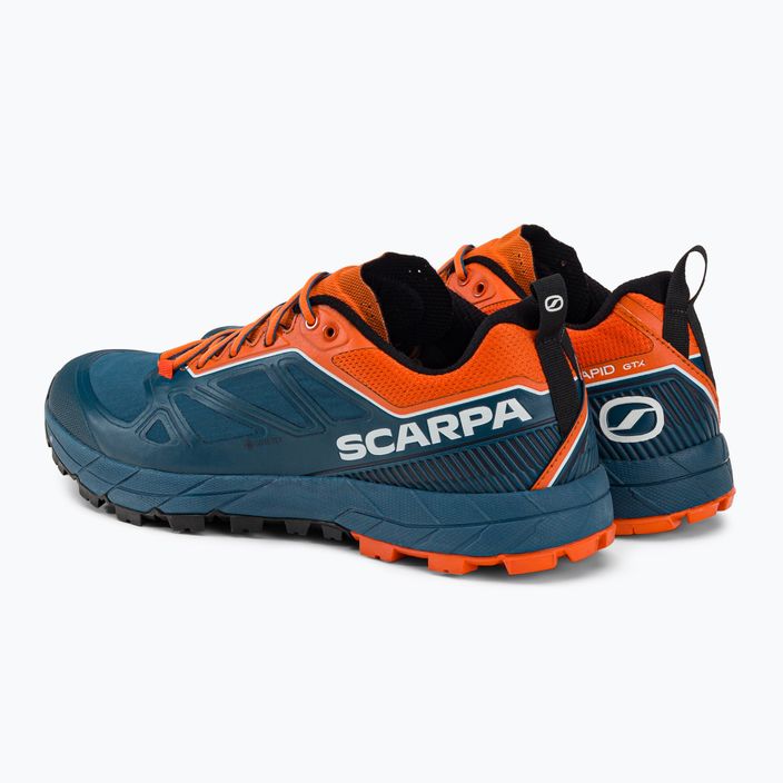 Взуття трекінгове чоловіче SCARPA Rapid GTX синьо-помаранчеве 72701 3