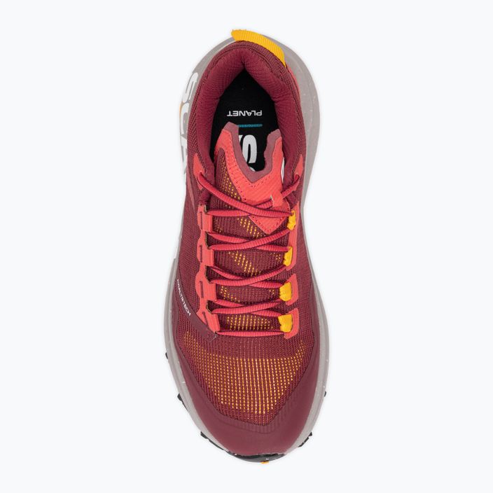 Жіночі бігові кросівки SCARPA Spin Planet темно-червоні/шафран 5