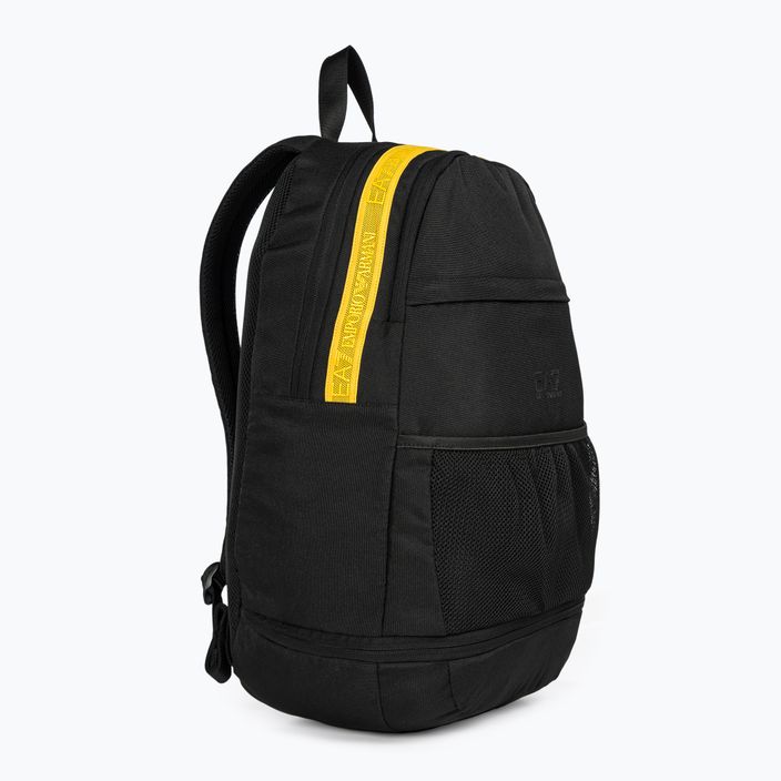 Чоловічий рюкзак EA7 Emporio Armani Train Logo Tape Backpack 25 л чорний/джалло 2