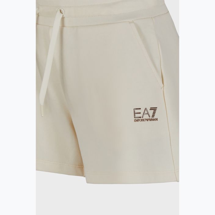 Жіночі шорти EA7 Emporio Armani Train Shiny незаймані / логотип коричневі 3