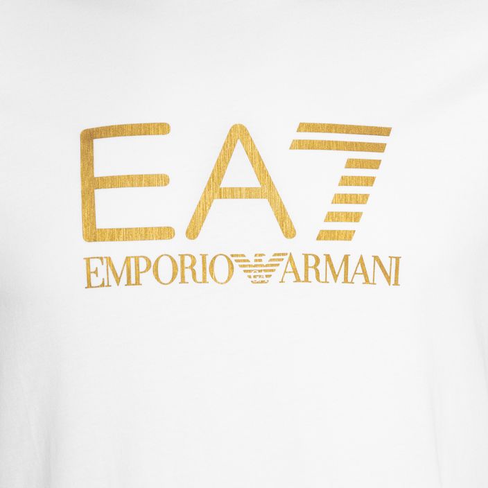 Чоловіча футболка EA7 Emporio Armani Train Gold Label Tee Pima Big Logo біла 3