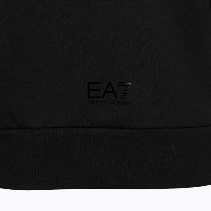Жіноче худі EA7 Emporio Armani Train Logo Series Худі дзеркальне чорне/логотип чорне 4