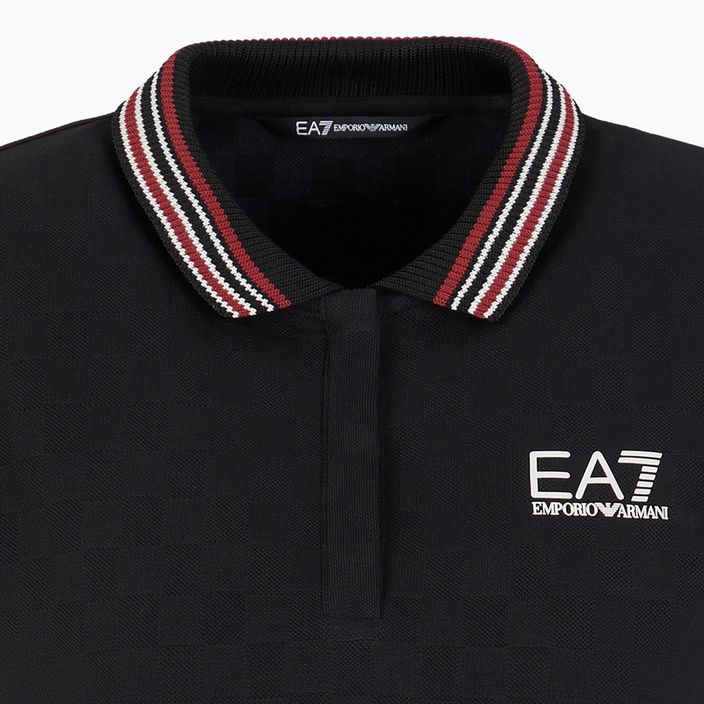 Футболка жіноча EA7 Emporio Armani Golf Pro поло Damier black 3