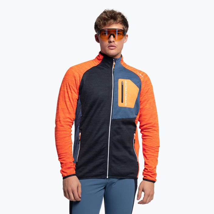 Куртка для скітуру чоловіча CMP 32G2857 помаранчево-синя 32G2857/N950