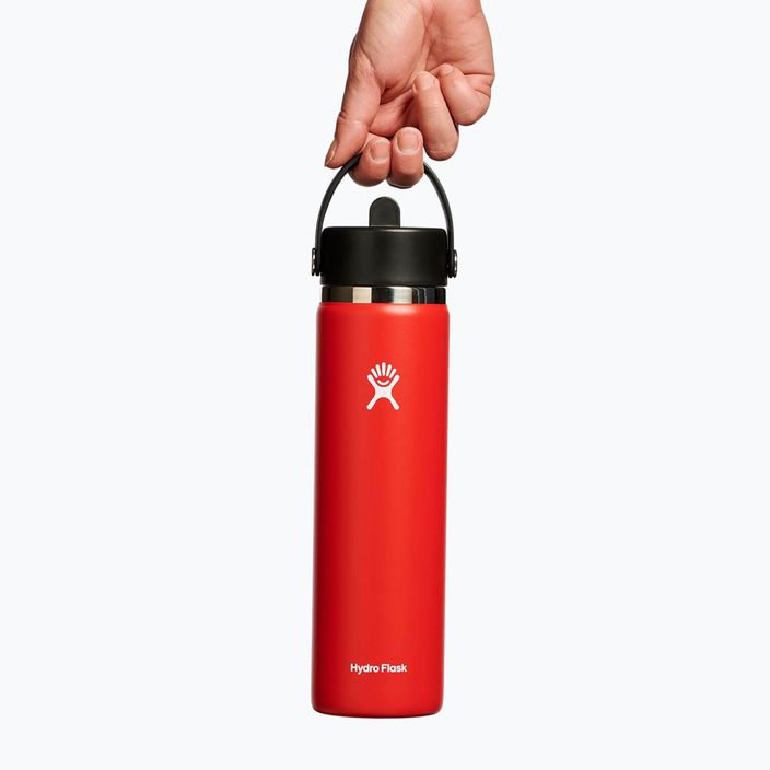 Термопляшка Hydro Flask Wide Flex Straw 710 ml червона W24BFS612 4