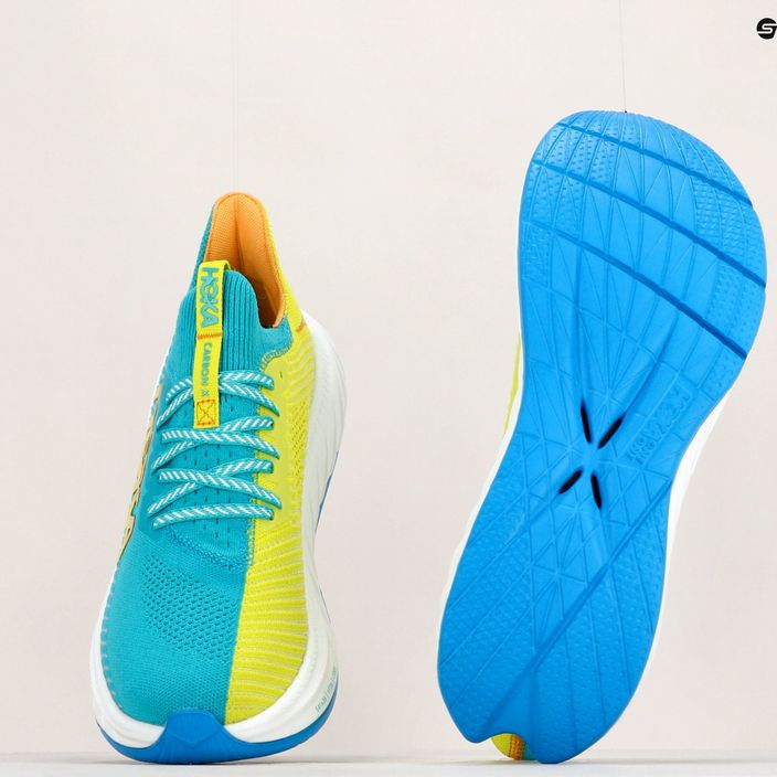 Кросівки для бігу чоловічі HOKA Carbon X 3 блакитно-жовті 1123192-CEPR 12