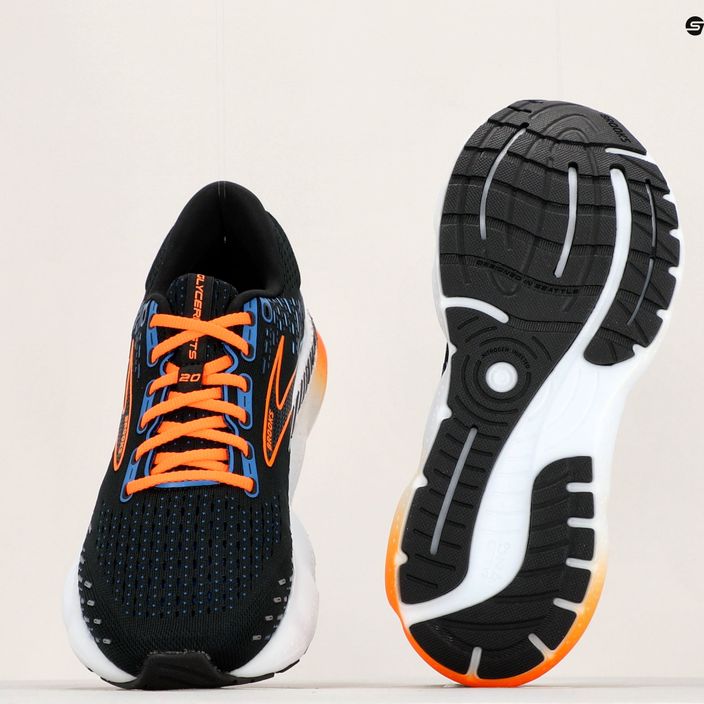 Кросівки для бігу чоловічі Brooks Glycerin GTS 20 black/classic blue/orange 18