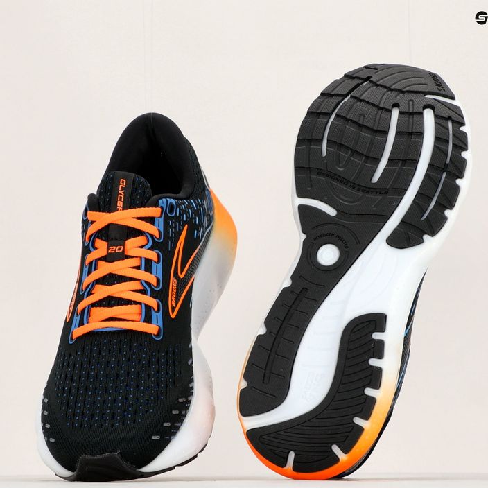 Кросівки для бігу чоловічі Brooks Glycerin 20 black/classic blue/orange 12