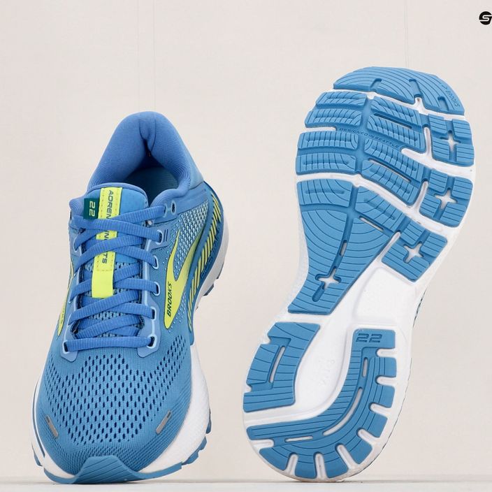 Кросівки для бігу жіночі Brooks Adrenaline GTS 22 silver lake blue/green/white 18