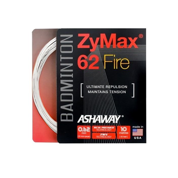 Струна для бадмінтону ASHAWAY ZyMax 62 Fire - set white 2