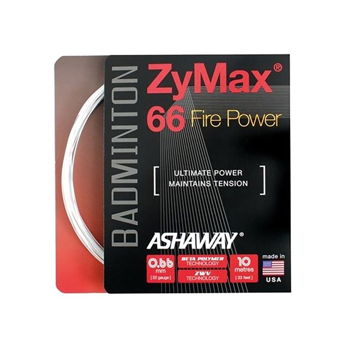 Струна для бадмінтону ASHAWAY ZyMax 66 Power - set white 2