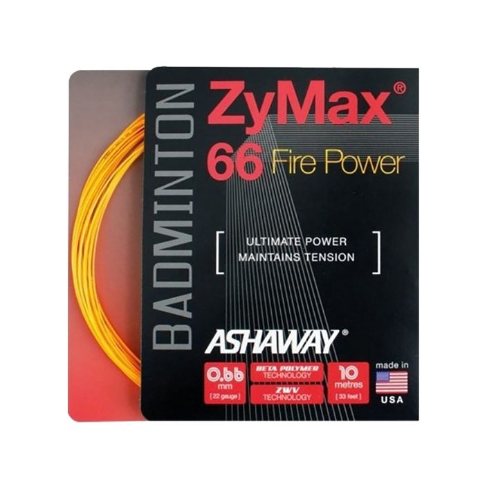 Струна для бадмінтону ASHAWAY ZyMax 66 Power - set orange 2