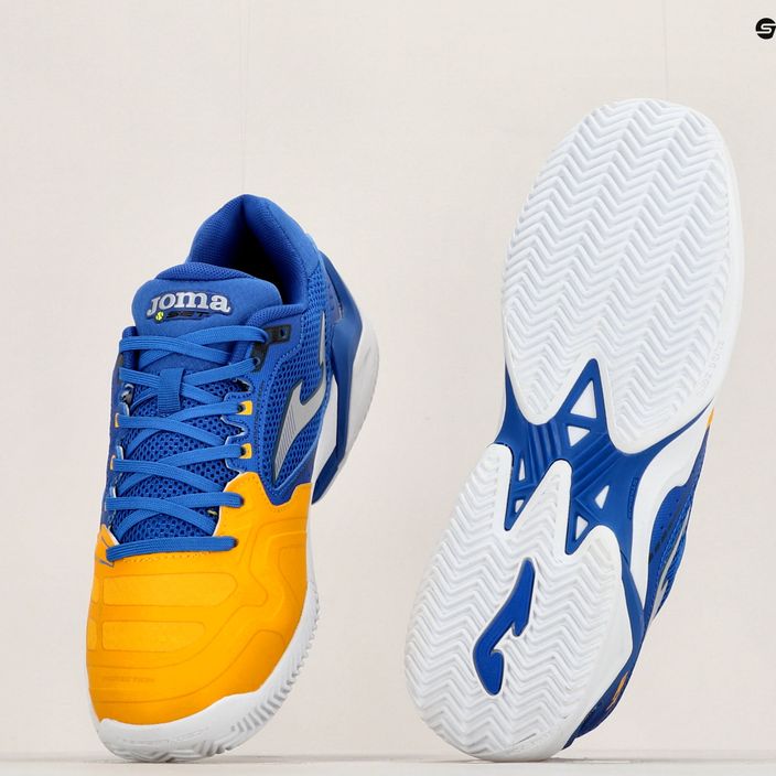Кросівки для тенісу чоловічі Joma T.Set Clay блакитно-помаранчеві TSETS2304P 14