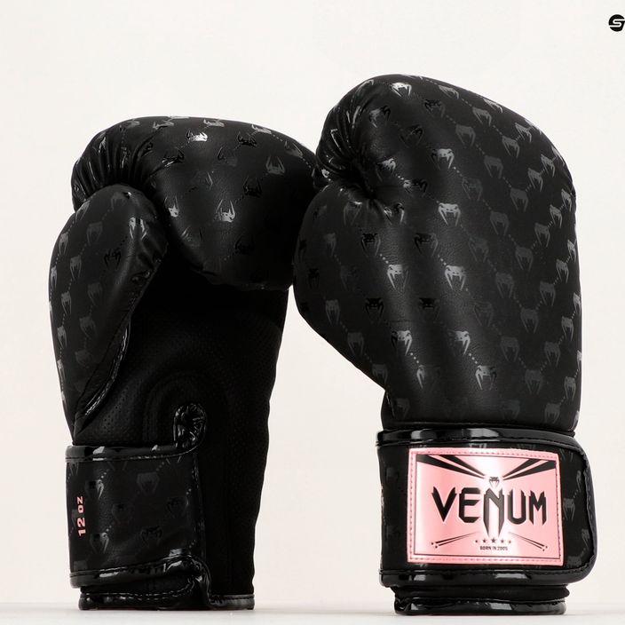 Рукавиці боксерські Venum Impact Monogram чорно-золоті VENUM-04586-537 15
