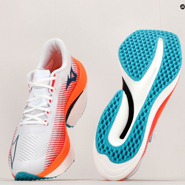 Кросівки для бігу  Mizuno Wave Rebellion Pro біло-помаранчеві J1GC231701 12