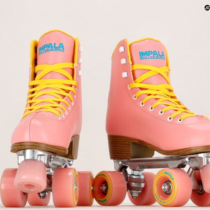 Ковзани роликові IMPALA Quad Skate рожево-жовті 16