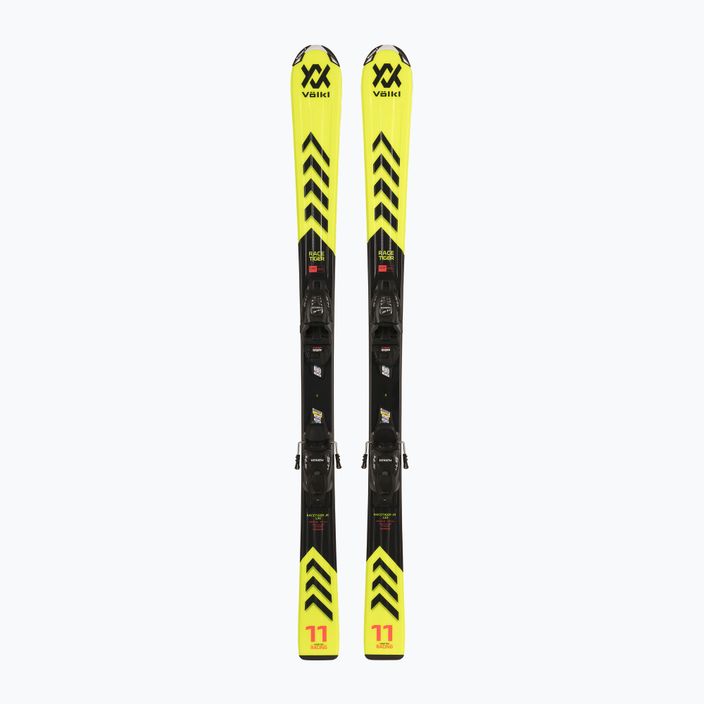 Дитячі гірські лижі Völkl Racetiger Junior Yellow + 7.0 VMotion Jr жовті/чорні 6