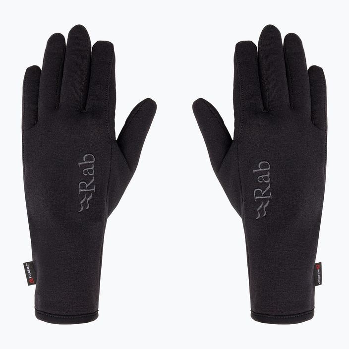 Чоловічі трекінгові рукавички Rab Power Stretch Pro чорні 3