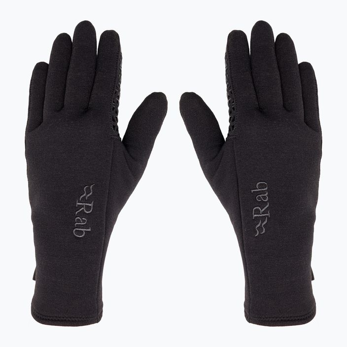 Чоловічі трекінгові рукавички Rab Power Stretch Contact Grip чорні 3
