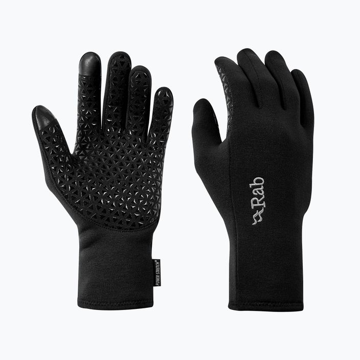 Чоловічі трекінгові рукавички Rab Power Stretch Contact Grip чорні 6