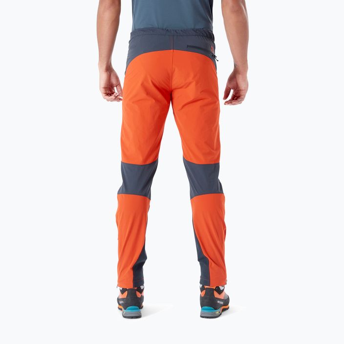 Трекінгові штани чоловічі Rab Torque помаранчево-чорні QFU-69 2