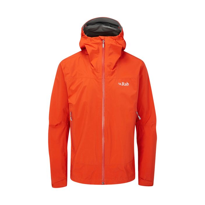 Куртка дощовик з мембраною чоловіча Rab Meridian помаранчева QWG-44-FC