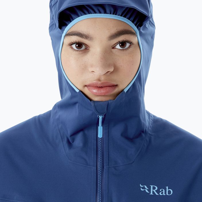 Куртка дощовик жіноча Rab Kinetic 2.0 блакитна QWG-75 3