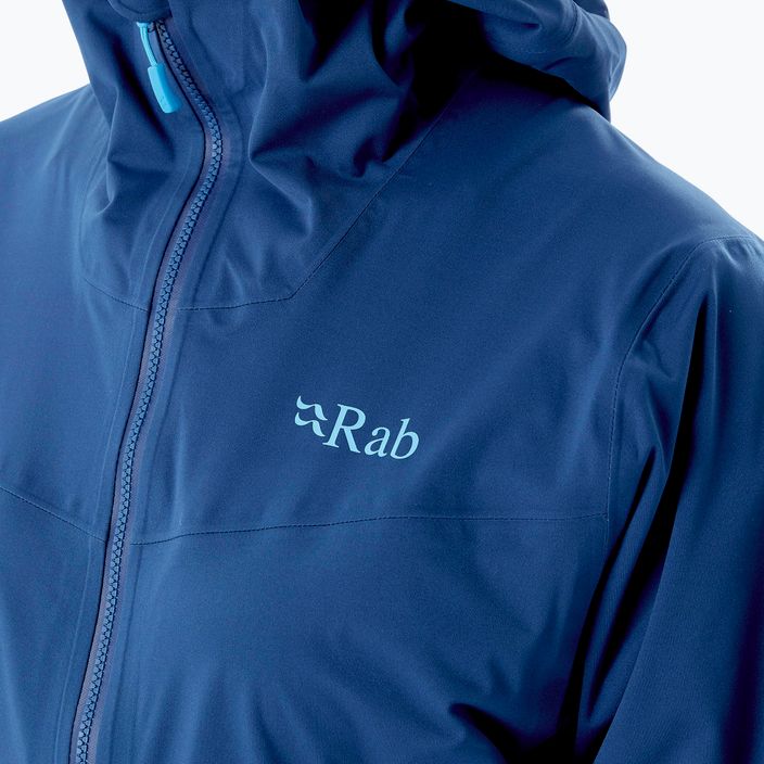 Куртка дощовик жіноча Rab Kinetic 2.0 блакитна QWG-75 4