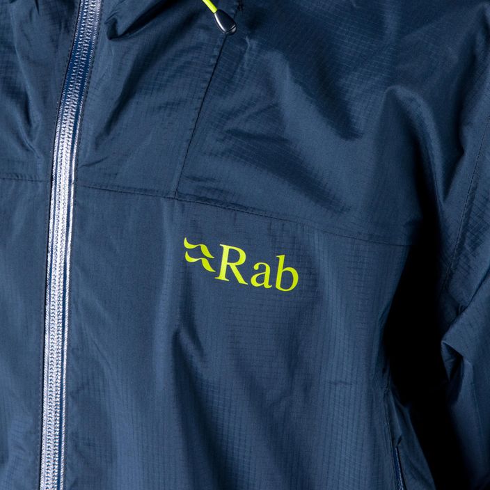 Куртка дощовик чоловіча Rab Downpour Plus 2.0 синя QWG-78-DI 4