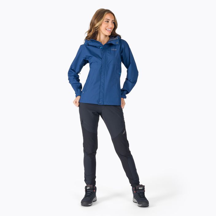 Куртка дощовик жіноча Rab Downpour Eco блакитна QWG-83-NB-08 2