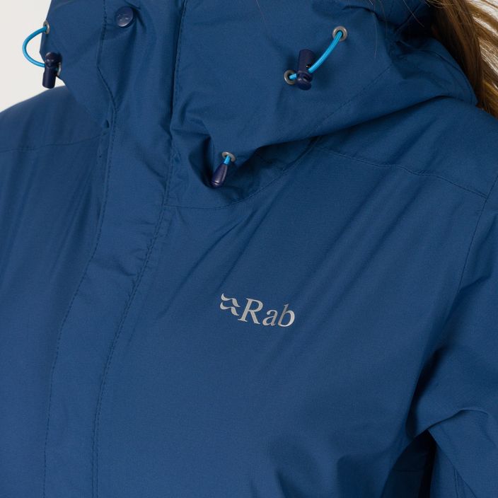 Куртка дощовик жіноча Rab Downpour Eco блакитна QWG-83-NB-08 4