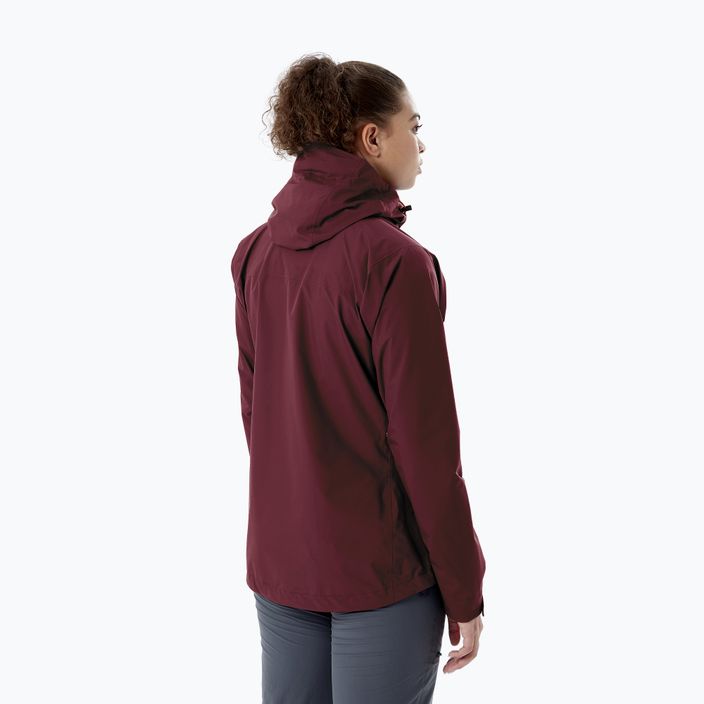 Куртка дощовик жіноча Rab Downpour Eco бордова QWG-83-HD-08 2