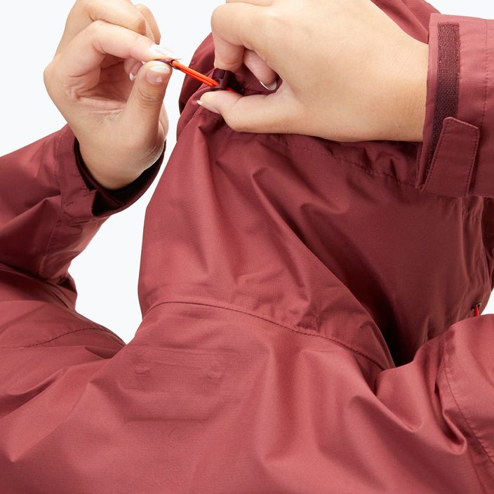 Куртка дощовик жіноча Rab Downpour Eco помаранчево-бордова QWG-83 5
