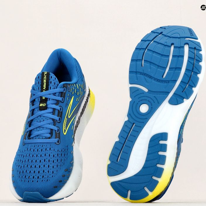 Кросівки для бігу чоловічі Brooks Glycerin GTS 20 blue/nightlife/white 17