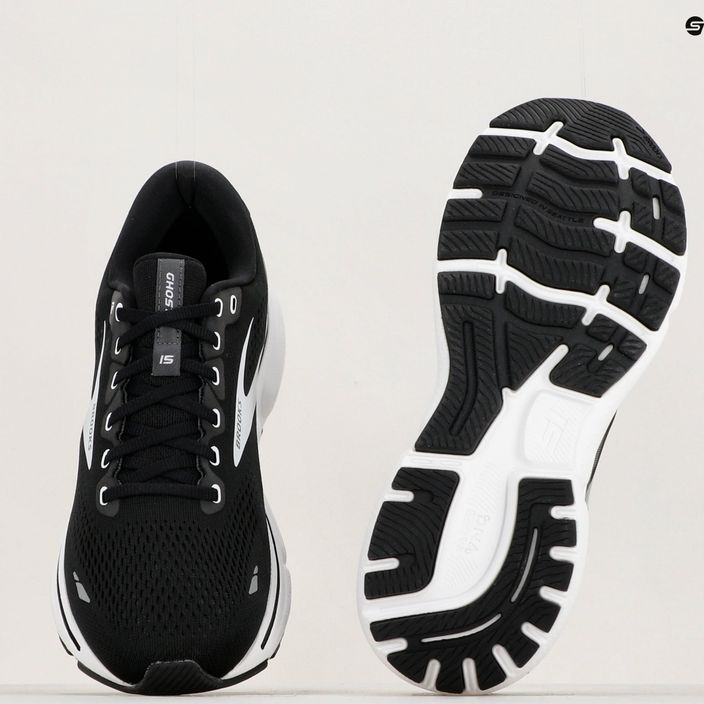 Кросівки для бігу чоловічі Brooks Ghost 15 black/blackened pearl/white 17