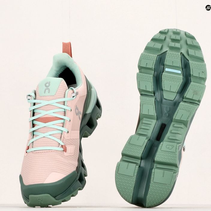 Взуття трекінгове жіноче On Cloudwander Waterproof рожево-зелене7398278 11